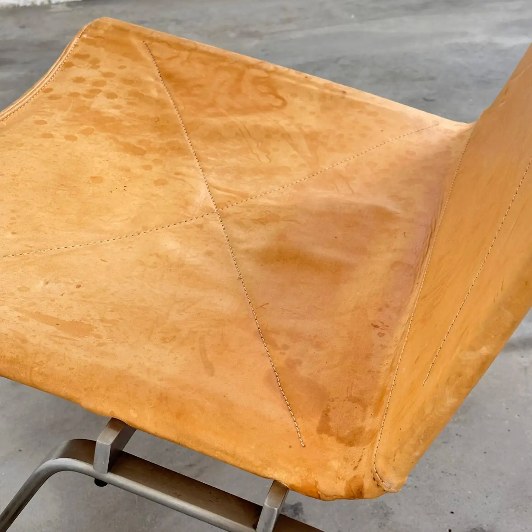 Poul_Kjaerholm_PK22_Lounge_Chairs_for_Fritz_Hansen_in_Cognac_Leather,_1956