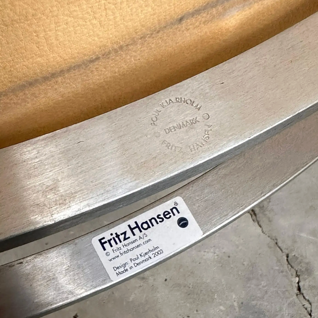 Poul_Kjaerholm_PK22_Lounge_Chairs_for_Fritz_Hansen_in_Cognac_Leather,_1956