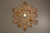'Quadrifoglio'_Pendant_Light,_VeArt,_Murano_Glass_&_Metal,_1970s,_Italy