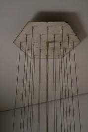 'Quadrifoglio'_Pendant_Light,_VeArt,_Murano_Glass_&_Metal,_1970s,_Italy