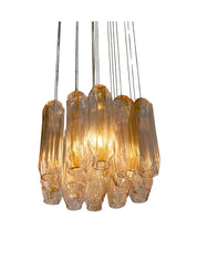 'Quadrifoglio'_Pendant_Light,_VeArt,_Murano_Glass_&_Metal,_1970s,_Italy