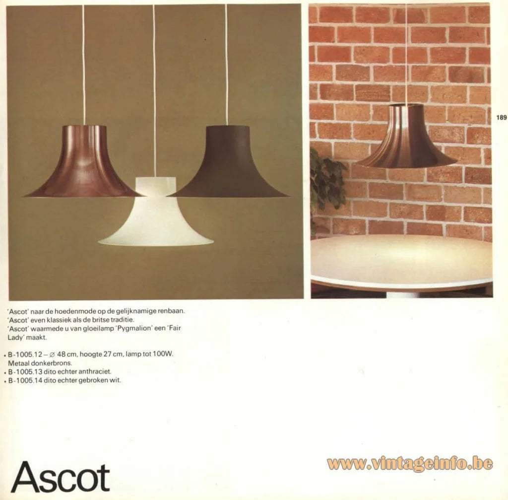 Ascot_Pendant_Lamps_RAAK_Metal_1960s_Netherlands