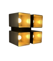 RAAK_Model_P1445_Wall_or_Ceiling_Light_in_Brown_ABS_and_Metal,_Netherlands,_1970s