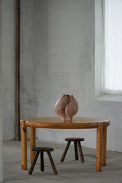 Rainer_Daumiller,_Extendable_Round_Dining_Table_in_Pine,_Danish_Modern,_1970s