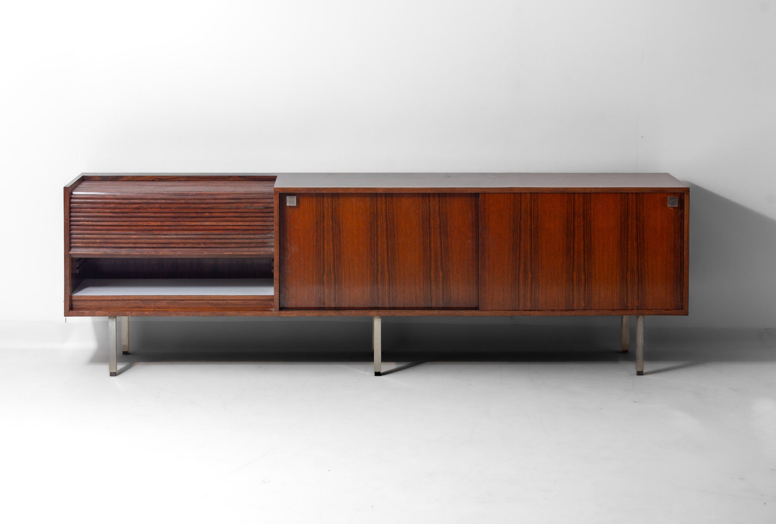 Rare_Belform_Bar_Sideboard_by_Alfred_Hendrickx,_Tambour_Door,_1960s