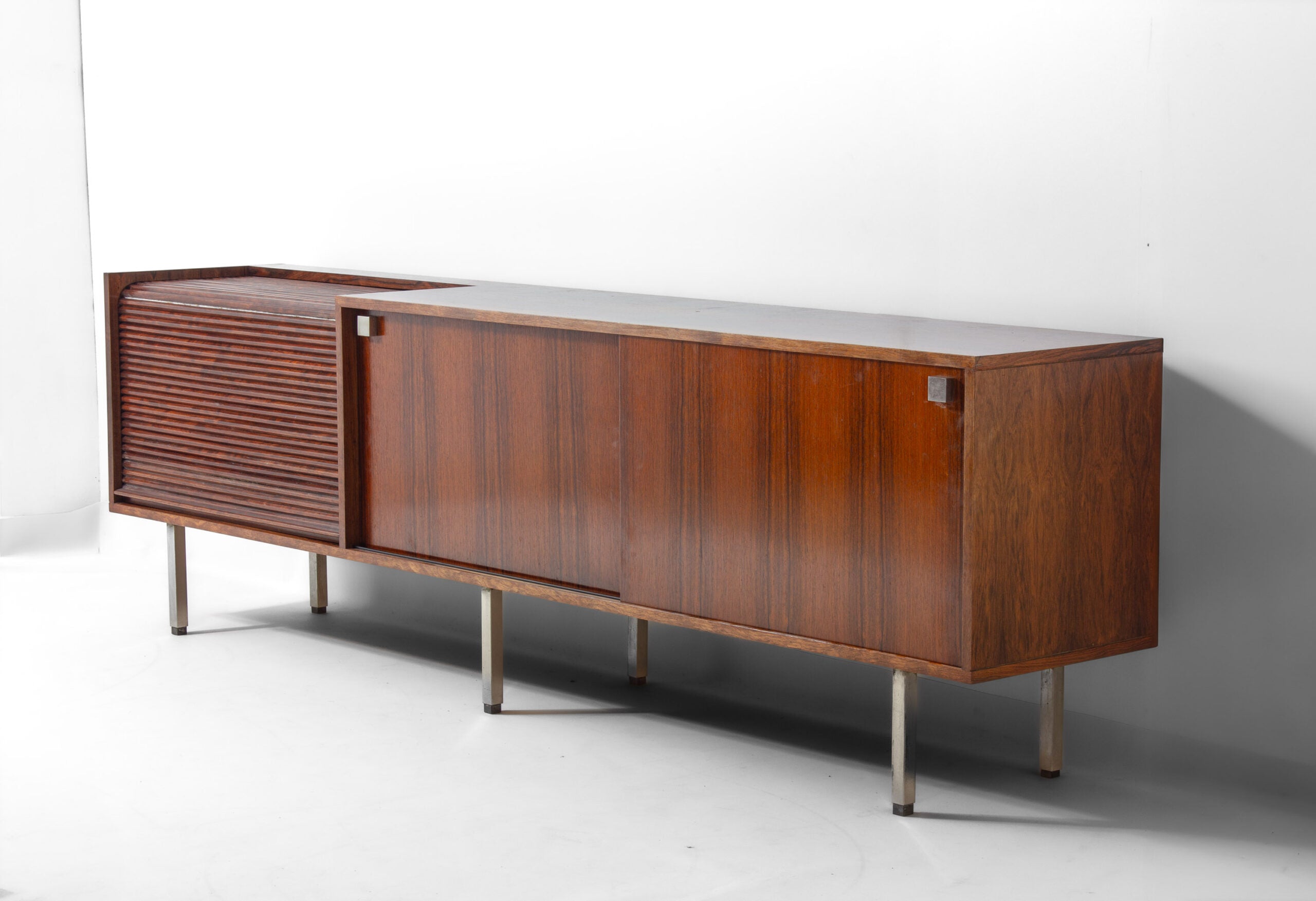 Rare_Belform_Bar_Sideboard_by_Alfred_Hendrickx,_Tambour_Door,_1960s