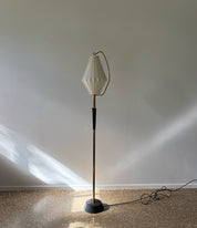 1950s_Swedish_Floor_Lamp_Attributed_to_Hans_Bergström,_Brass,_Cast_Iron_and_Textile