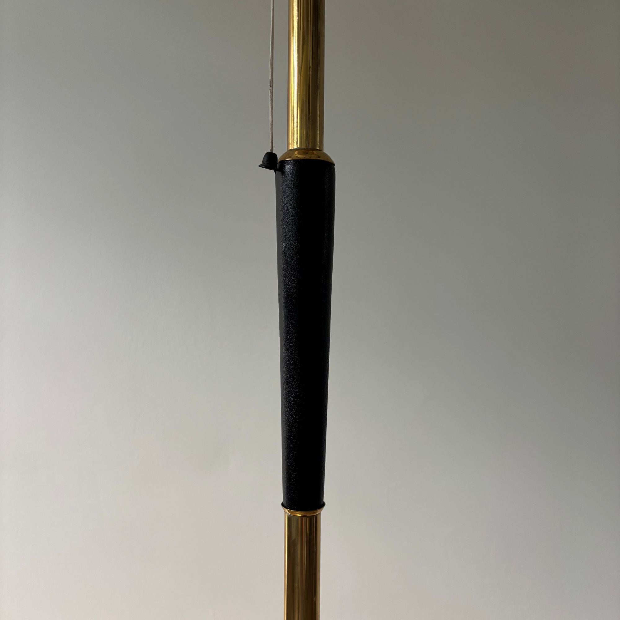 1950s_Swedish_Floor_Lamp_Attributed_to_Hans_Bergström,_Brass,_Cast_Iron_and_Textile