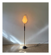 1950s_Swedish_Floor_Lamp_Attributed_to_Hans_Bergström,_Brass,_Cast_Iron_and_Textile