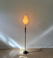 1950s_Swedish_Floor_Lamp_Attributed_to_Hans_Bergström,_Brass,_Cast_Iron_and_Textile