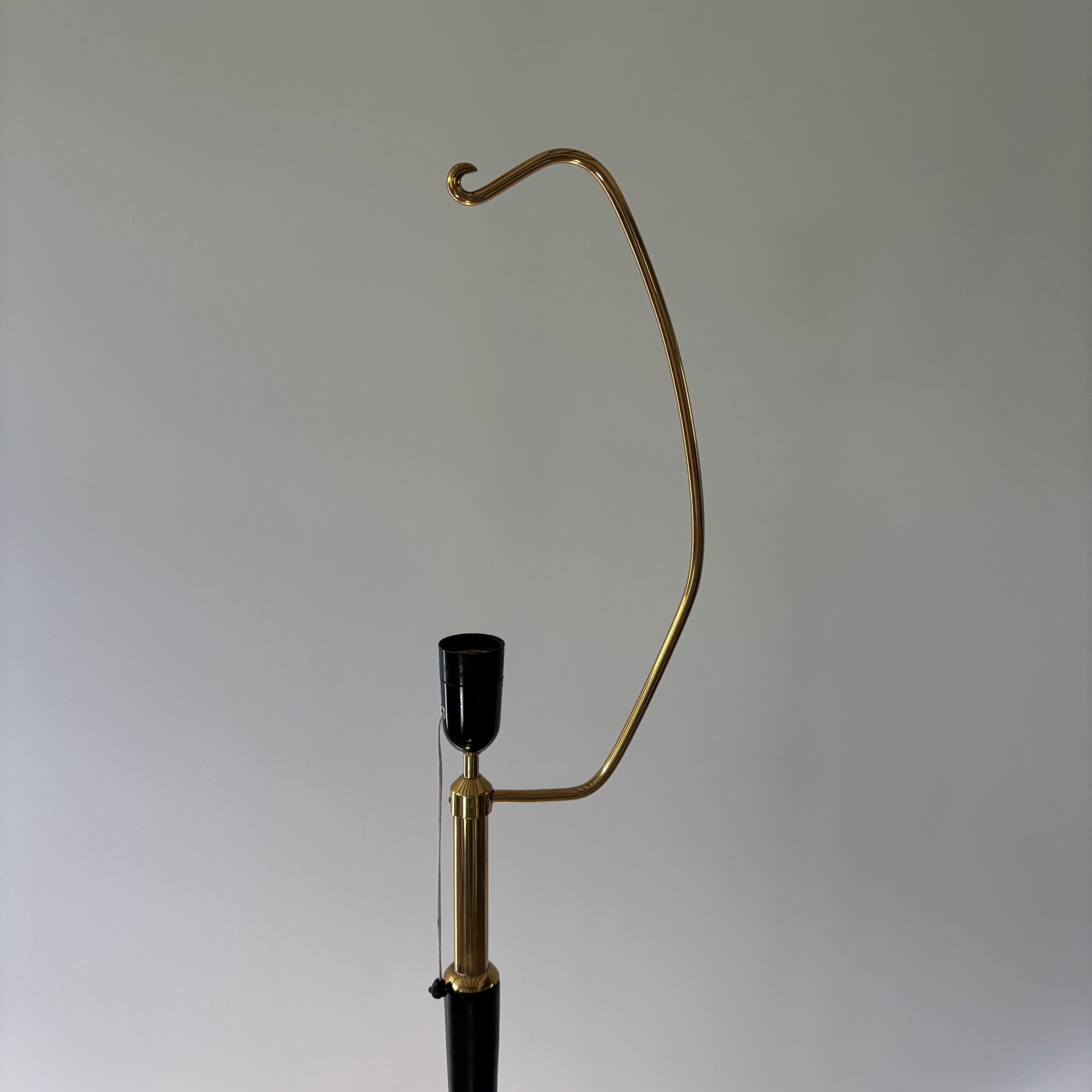 1950s_Swedish_Floor_Lamp_Attributed_to_Hans_Bergström,_Brass,_Cast_Iron_and_Textile