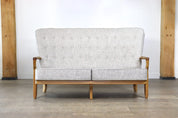 Rare_Guillerme_&_Chambron_solid_oak_sofa,_France_1960s