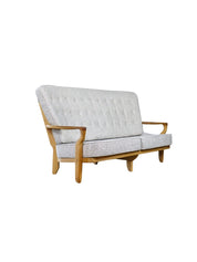 Rare_Guillerme_&_Chambron_solid_oak_sofa,_France_1960s