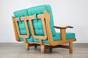 Rare_Guillerme_et_Chambron_solid_oak_sofa,_France_1960s