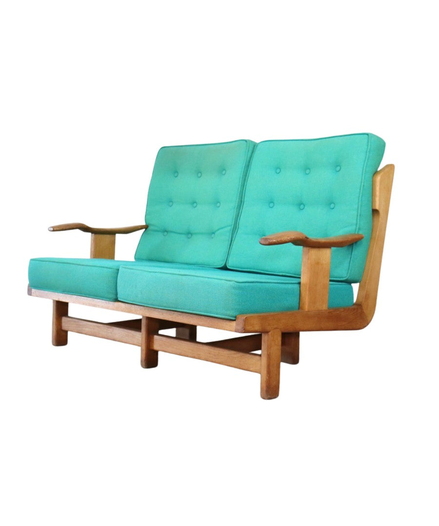 Rare_Guillerme_et_Chambron_solid_oak_sofa,_France_1960s
