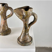 Set_of_2_Handmade_Rustic_Ceramic_Jugs_in_Earthy_Glazes,_Italy,_Early_20th_Century