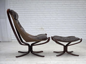 Recliner_Armchair_&_Ottoman_by_Sigurd_Ressel,_1970s_Norway