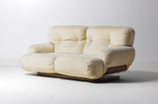 Vintage_Reclining_Italian_Two_Seater_Plush_Sofa,_Cream_Lounge_Sofa_with_Wooden_Base,_1970s_Mid_Century_Modern