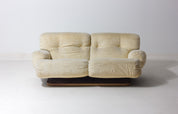 Vintage_Reclining_Italian_Two_Seater_Plush_Sofa,_Cream_Lounge_Sofa_with_Wooden_Base,_1970s_Mid_Century_Modern