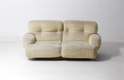 Vintage_Reclining_Italian_Two_Seater_Plush_Sofa,_Cream_Lounge_Sofa_with_Wooden_Base,_1970s_Mid_Century_Modern