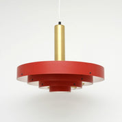 Scandinavian_Red_and_Gold_Multi-Shade_Pendant_Lamp,_1960s
