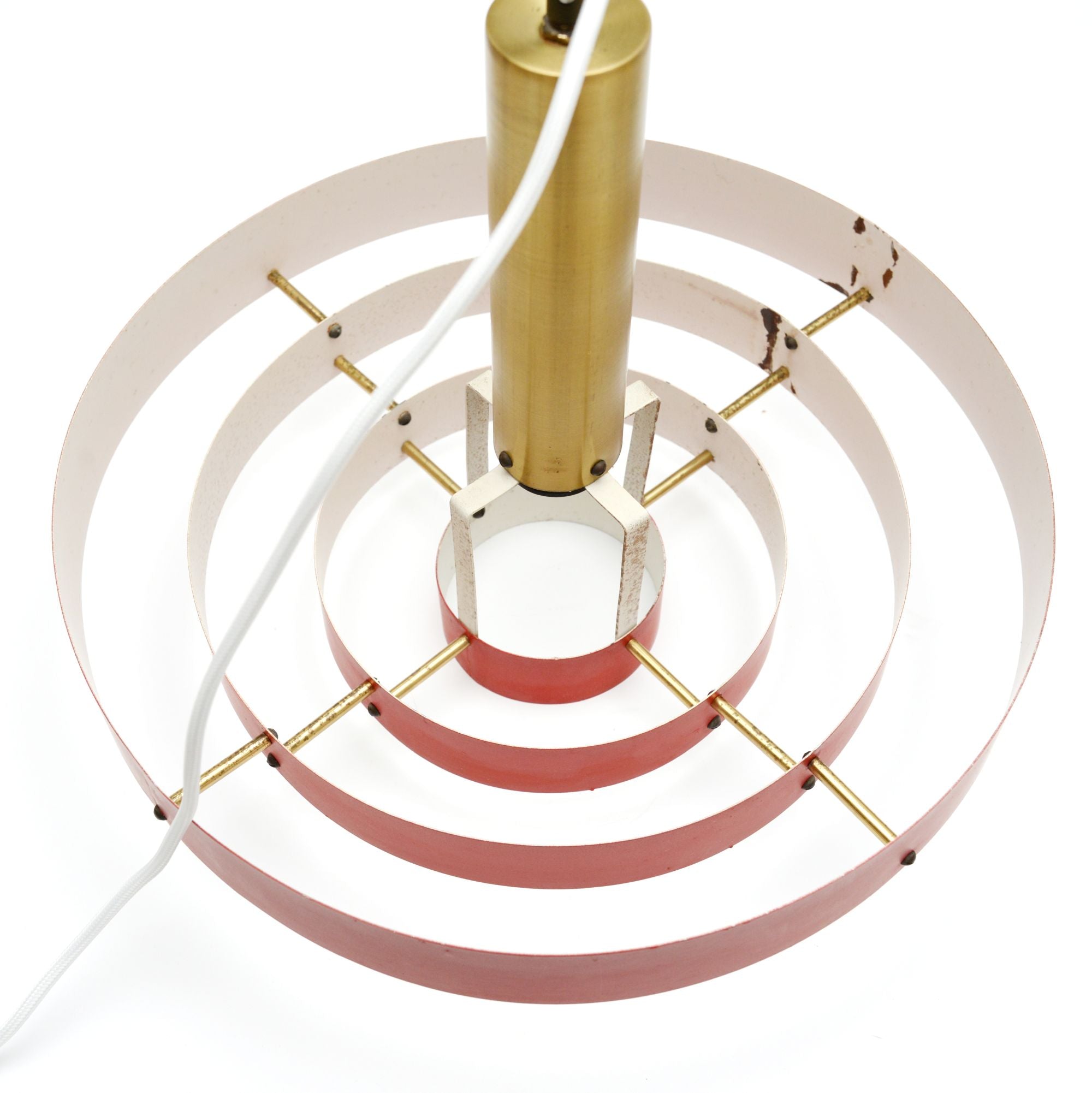 Scandinavian_Red_and_Gold_Multi-Shade_Pendant_Lamp,_1960s