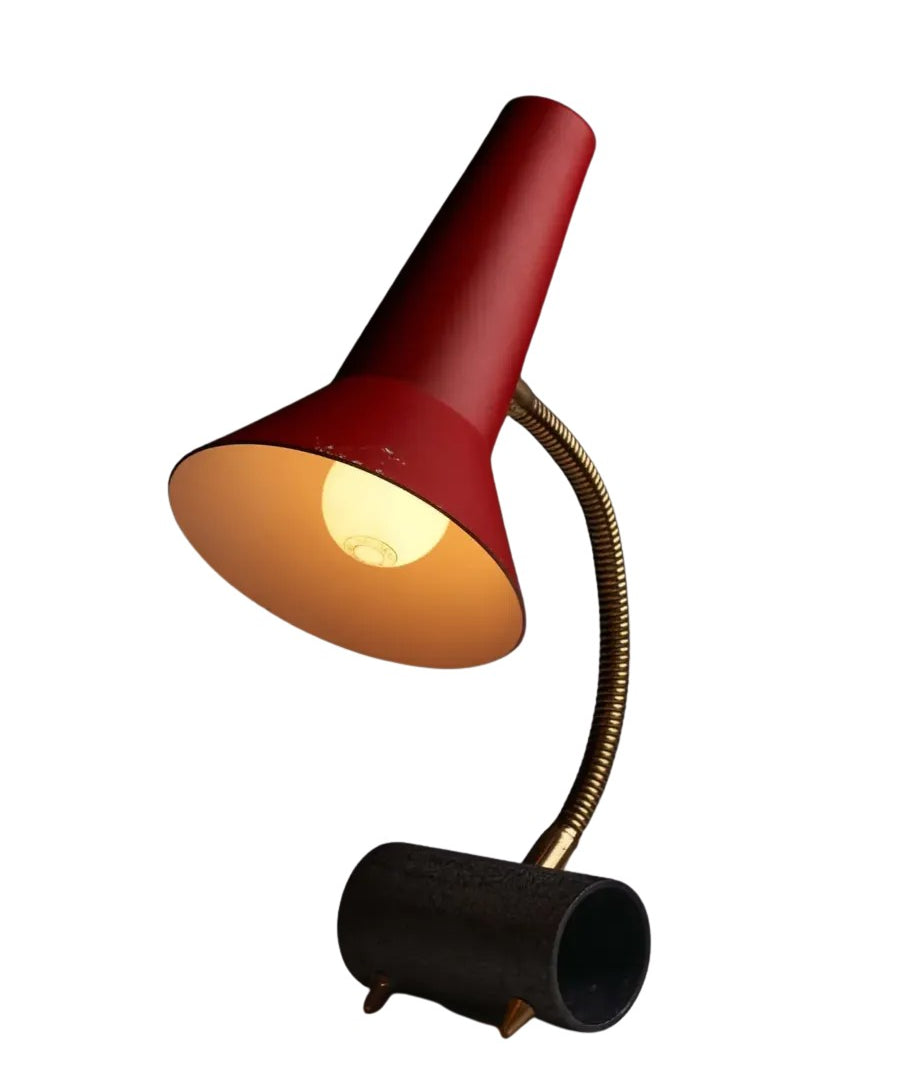 Red_Shade_Table_Lamp,_Brass_and_Steel,_1950s,_Italy