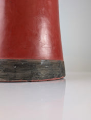 Red_Terracotta_Table_Lamp_with_Metal_Filigree,_Vintage_1980s_Design