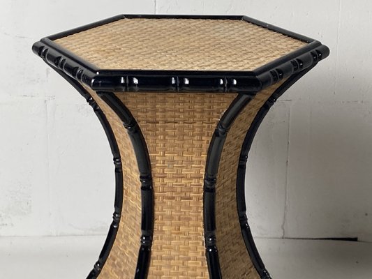 Regency_Rattan_Bamboo_Side_Table,_1960s,_Europe