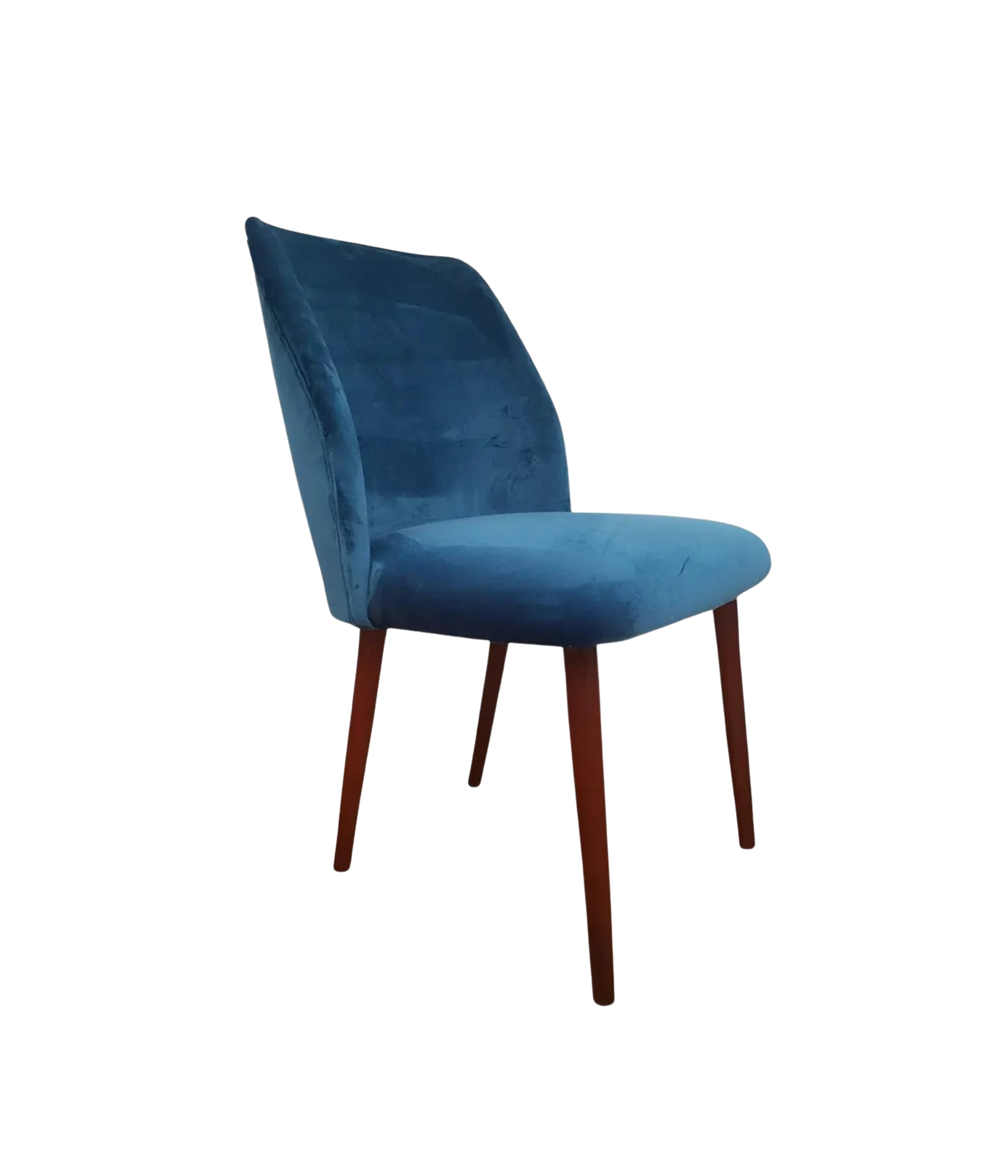 Retro_Velvet_Armchair_in_Green_Blue_Velour_and_Beech,_Mid_Century_Style,_Europe