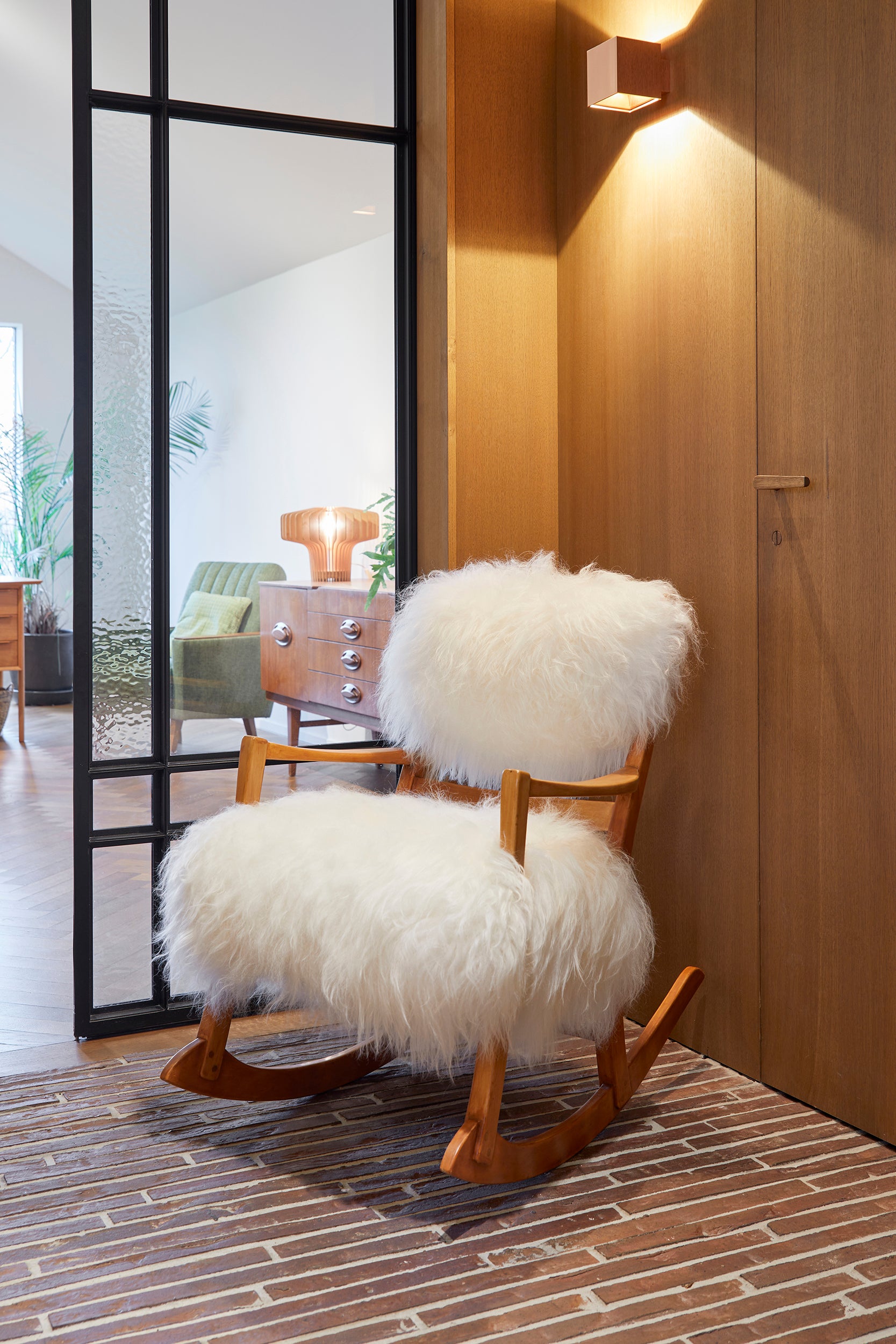 Carl_Malmsten_Rocking_Chair_in_Icelandic_Sheepskin,_1950s