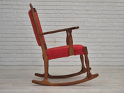 Danish_Oak_Rocking_Chair_in_Red_Wool,_1960s
