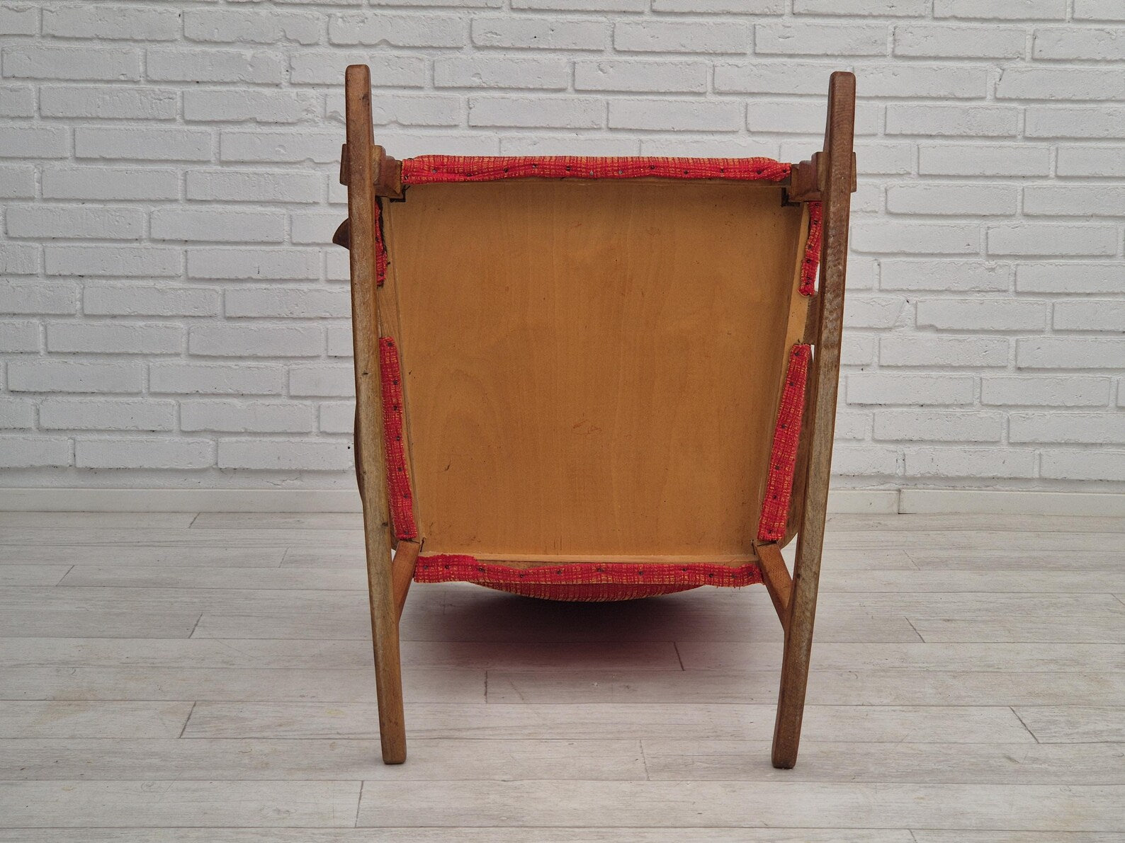 Danish_Oak_Rocking_Chair_in_Red_Wool,_1960s