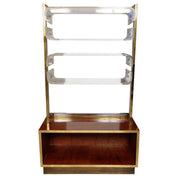 Romeo_Rega_Burl_Walnut_Shelving_Unit_with_Lucite_Shelves,_Italy_1970s