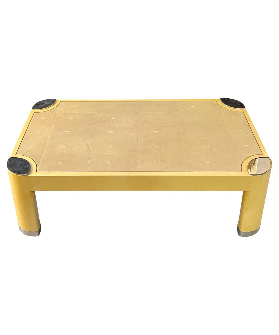 Ron_Seff_Cocktail_Table_Lacquered_Parchment_&_Shagreen,_1980s_USA