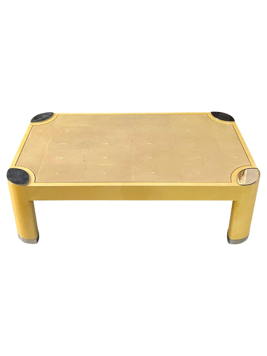 Ron_Seff_Cocktail_Table_Lacquered_Parchment_&_Shagreen,_1980s_USA