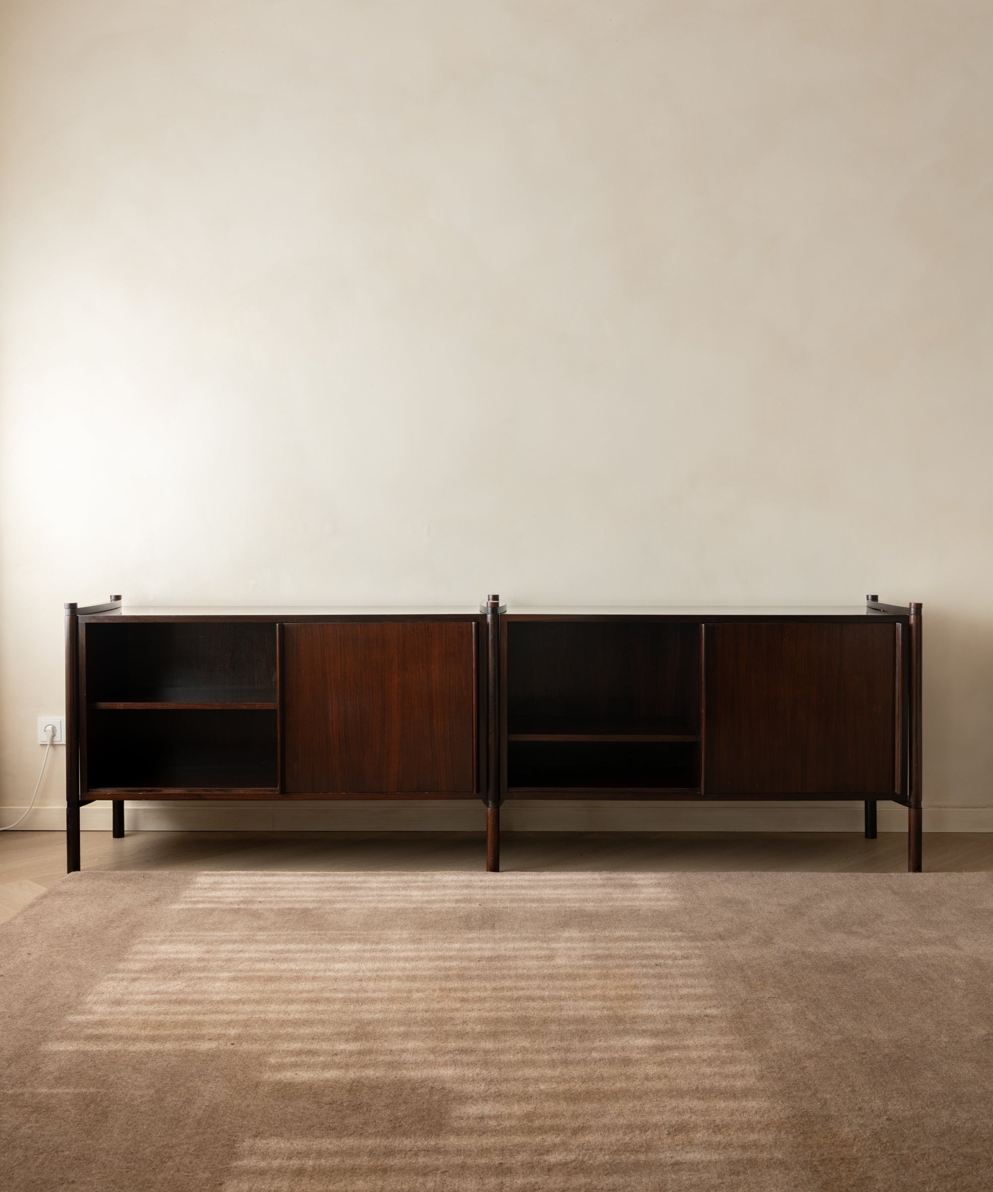 Hirozi_Fukuoh_Archimede_Modular_Sideboard_for_Gavina_in_Rosewood,_Italian_Mid-Century_Modern,_1960s