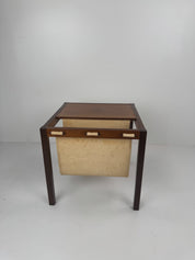 Rosewood_Magazine_Side_Table_with_Canvas_Sling,_Denmark,_1960s