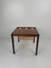 Rosewood_Magazine_Side_Table_with_Canvas_Sling,_Denmark,_1960s