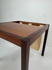 Rosewood_Magazine_Side_Table_with_Canvas_Sling,_Denmark,_1960s