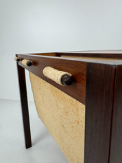 Rosewood_Magazine_Side_Table_with_Canvas_Sling,_Denmark,_1960s