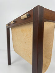 Rosewood_Magazine_Side_Table_with_Canvas_Sling,_Denmark,_1960s