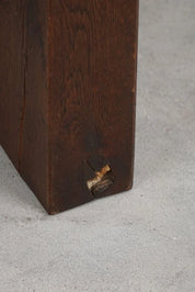 Round_Brutalist_Coffee_Table_in_Oak_&_Slate,_French_Mid-Century_Modern,_1970s