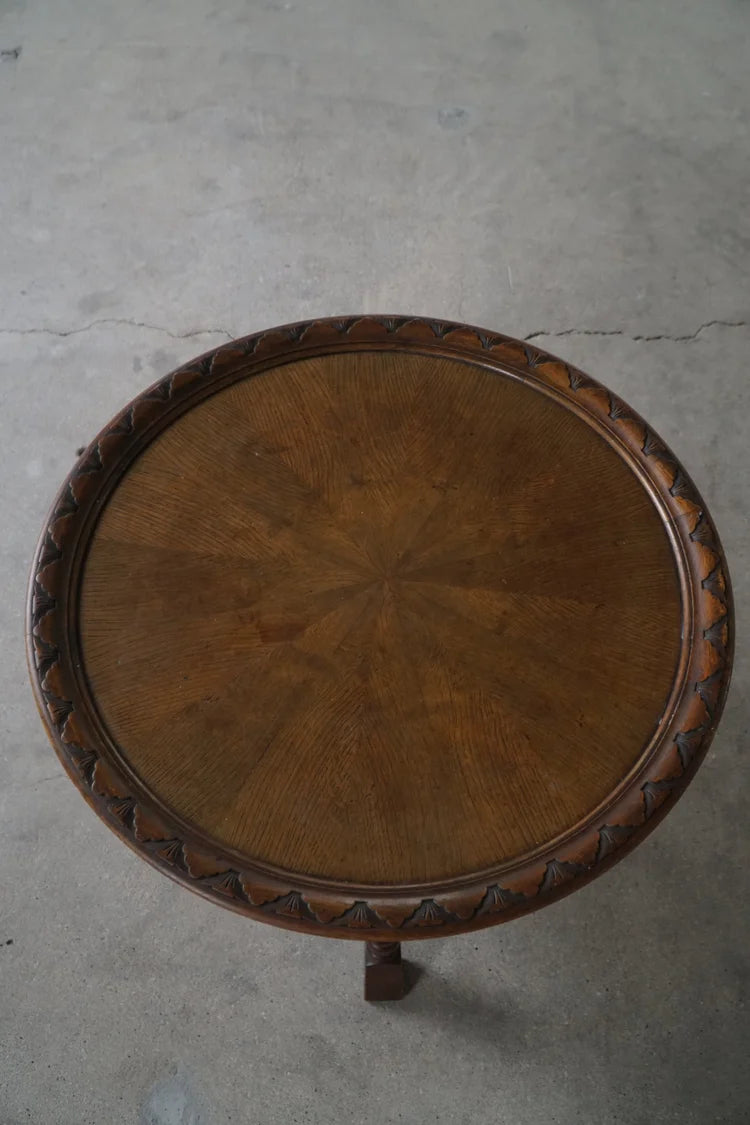 Round_Danish_Baroque_Coffee_Table_in_Solid_Oak,_19th_Century