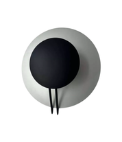 Round_Metal_Wall_Sconce_in_Grey_and_Black,_Italy_1970s