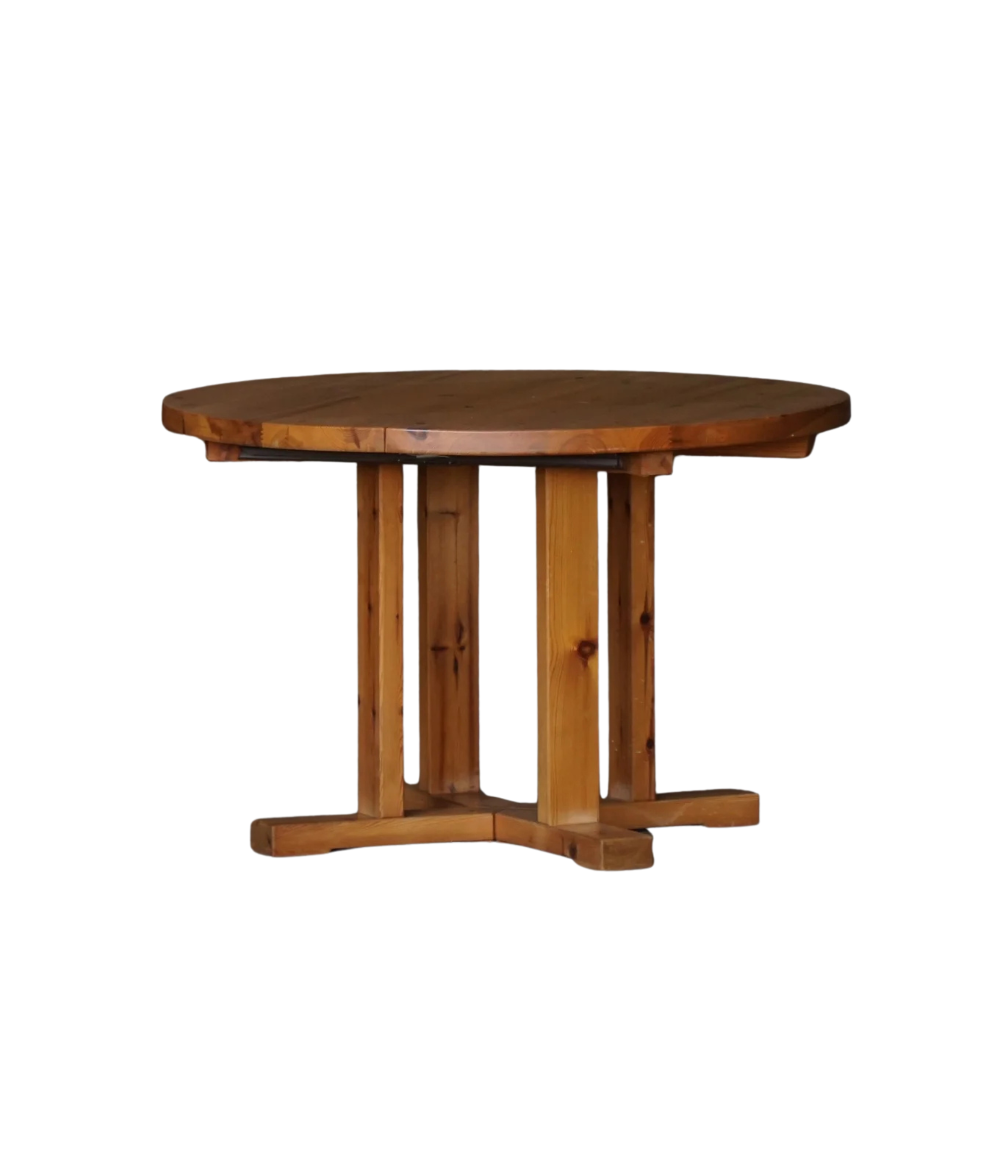Round_Pine_Dining_Table_with_Extension_Leaves,_Scandinavian_Modern_Design,_1970s