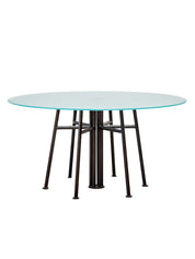 Round_Postmodern_dining_table_featuring_a_geometric_base_1980