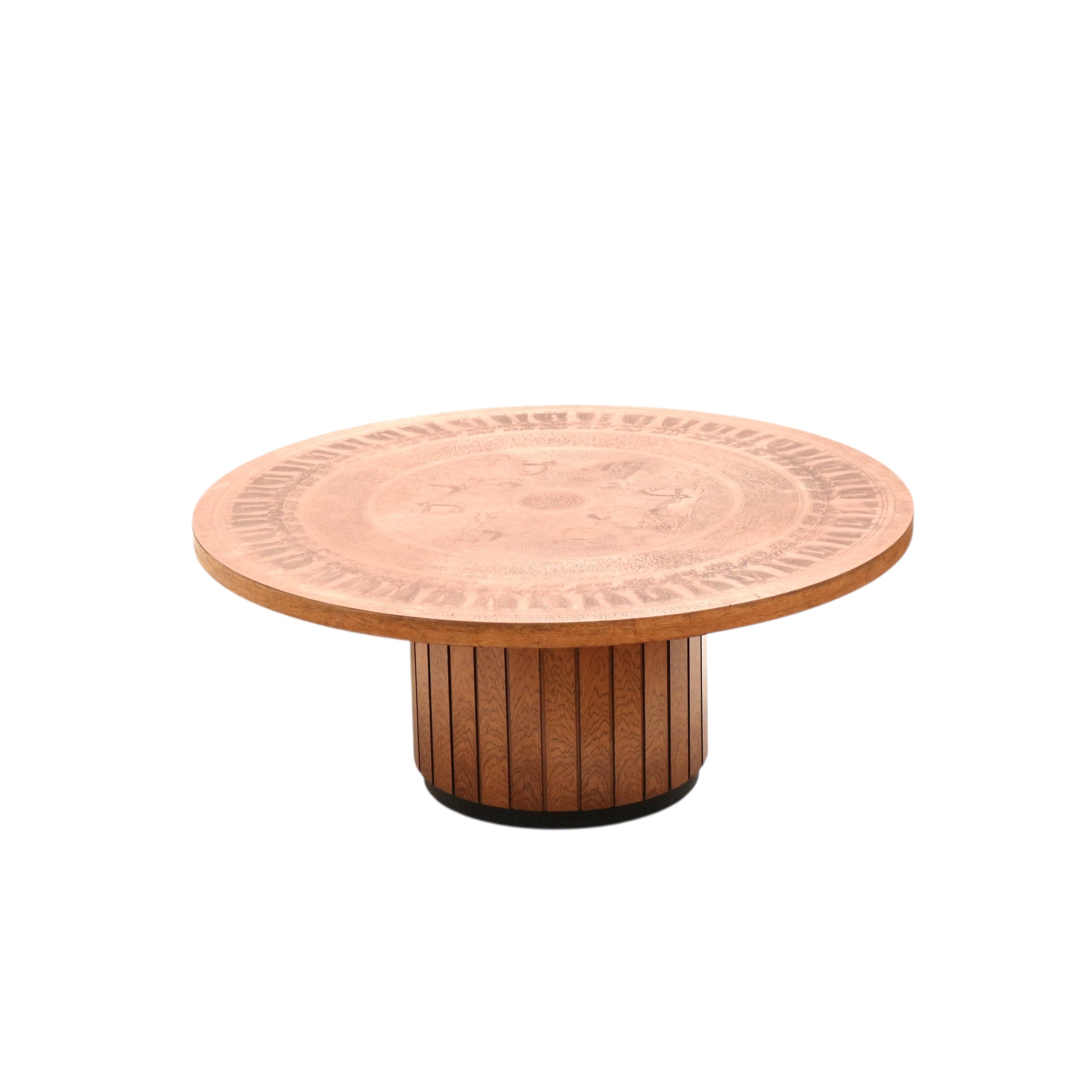 Round_vintage_Brutalist_coffee_table_by_VAD_Trævarefabrik_with_a_copper_top