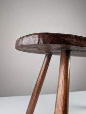 1940s_Hand-Carved_Wabi-Sabi_Hardwood_Bench_with_Organic_Live-Edge_Form