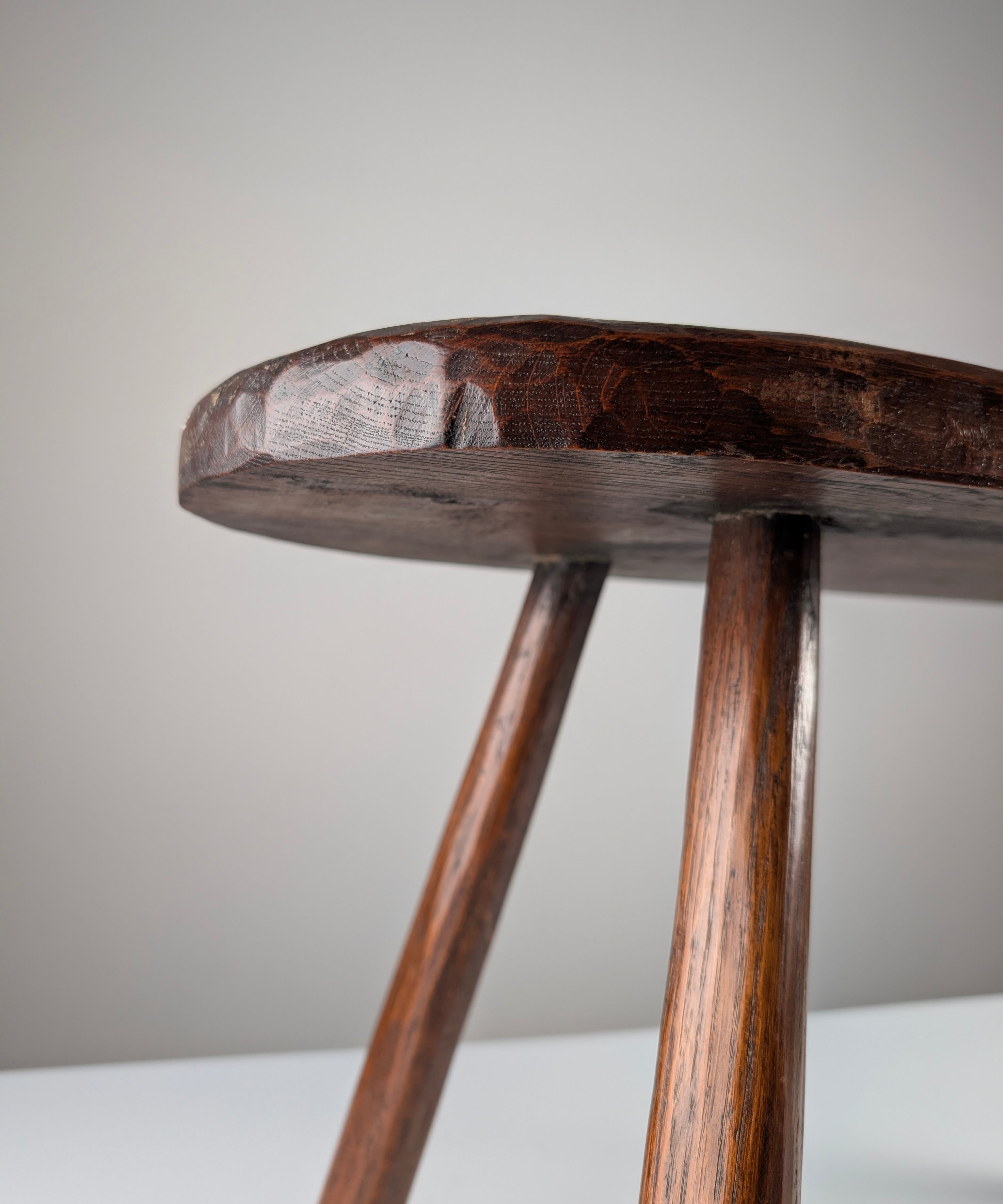 1940s_Hand-Carved_Wabi-Sabi_Hardwood_Bench_with_Organic_Live-Edge_Form